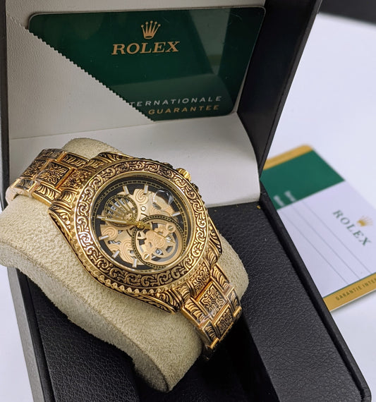 ROLEX ENGRAVED MEN WATCH